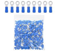 ETOPARS 100 Piezas Azul M4 Conectores Terminale Aislado 4,3mm Cobre Terminales de Crimpado Aislados 14-16 AWG Conectores a Tope Terminales de Alambre Aislados Eléctricos Cable