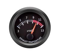 ETOPARS Motor Coche Auto 52mm kit medidor de medidor temperatura gases escape EGT EXT Puntero Indicador de luz LED Blanco Universal