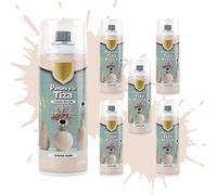 Etrexonline Pintura en Spray Ultra Mate a la Tiza, Chalk Paint Spray, Ideal para Metal,Madera y Cerámica, Acabado de Estilo Vintage - Colores Crema Nude (400ml, 6 Unidades)