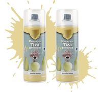 Etrexonline Pintura en Spray Ultra Mate a la Tiza, Chalk Paint Spray, Ideal para Metal,Madera y Cerámica, Acabado de Estilo Vintage - Colores Amarillo Mango (400ml, 2 Unidades)