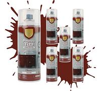 Etrexonline Pintura en Spray Ultra Mate a la Tiza, Chalk Paint Spray, Ideal para Metal,Madera y Cerámica, Acabado de Estilo Vintage - Colores Granate (400ml, 6 Unidades)