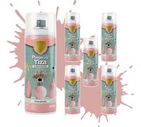 Etrexonline Pintura en Spray Ultra Mate a la Tiza, Chalk Paint Spray, Ideal para Metal,Madera y Cerámica, Acabado de Estilo Vintage - Colores Rosa Peonia (400ml, 6 Unidades)
