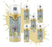 Etrexonline Pintura en Spray Ultra Mate a la Tiza, Chalk Paint Spray, Ideal para Metal,Madera y Cerámica, Acabado de Estilo Vintage - Colores Amarillo Mango (400ml, 6 Unidades)