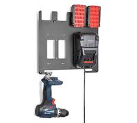 etterr • Soporte Metálico de Pared para Baterías y Cargadores Bosch Professional 18V • Compatible con GAL 18V-40, GAL 18V-160C, 1880 CV, 3680 CV y GAX 18V-30 • Estación de Carga • Colgador Taladro