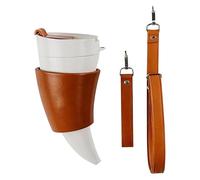 ETUCYNG Taza de café de cuerno de cabra, taza de café aislada, taza de café de cuerno de cabra, taza térmica de cuernos de cabra, taza de cuerno, taza térmica para bebidas calientes, termo para