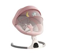 EU Children Store - Columpio Eléctrico Bebé Tumbona Chaise Longue, Silla de Descanso, Mecedora con Bluetooth, Control Remoto de Música, Cuna para Bebé Pink