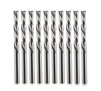 EU_HOZLY Brocas de enrutador en espiral, 2 flautas, corte descendente, diámetro de corte de 3.175mm, vástago de 3.175mm, longitud de corte de 22 mm , brocas CNC de carburo sólido, paquete de 10