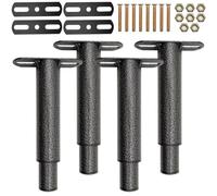 EUBSWA Patas para Muebles 4 Pcs Patas de Somier Regulables 8-12cm Altura Regulables Pata de Cama Ajustables de Metal, Soporte Pata para Marco Listones Centrales Cama Sofas Armarios Mesa Muebles de TV