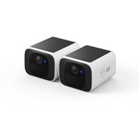 eufy Security Camara de vigilancia Exterior S220 SoloCam 2-Pack, resolución 2K, Sistema Solar, energía inagotable, Camara de vigilancia energía Solar, Wi-Fi de 2,4 GHz, sin cuotas mensuales