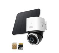 Eufy Cámara de seguridad IP exterior 4G LTE Cam S330 Bala 4K UHD Pan/Tilt Solar con SIM y seguimiento IA