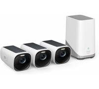 eufy Security Camara vigilancia WiFi Exterior Solar S330 eufyCam 3, 4K | Enfoque y visión nocturna, sin tarifa mensual, conjunto de dos cámaras, kit 3-CAM