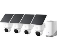 eufy Security eufyCam E42 Camara vigilancia WiFi Exterior Solar, Giro de 360°, Seguimiento con IA, resolución 4K, luz estroboscópica, inalámbrica, sin Costo mensual, 4-CAM Kit + HomeBase S380