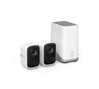 eufy Security eufyCam S300 Camara vigilancia WiFi Exterior, 180 días de duración de la batería, Alerta Inteligente, 4K resolución, sin cuotas mensuales, Conjunto de Dos cámaras