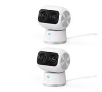 Eufy Cámara de Interior Indoor Cam S350, Doble 4K UHD, Zoom 8× PTZ 360° – Blanco