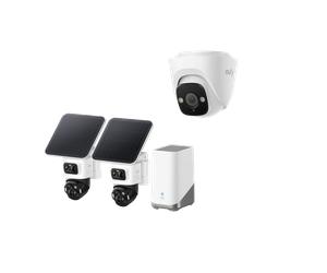 eufy Security S4 Kit de 2 cámaras +Homebase3+Cámara de seguridad eufy PoE Turret E41