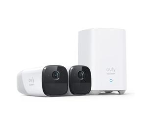 Eufy surveillance cameras eufycam 2 pro. 2k outdoor ip camera. 365 days of battery. homekit compatible. ip67 protection. night vision. set of 2 cameras. no monthly fee