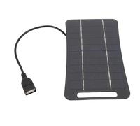 Eujgoov Cargador de Panel Solar, Panel Solar USB de Silicio Monocristalino, Cargador Portátil de 5 W, Salida USB Liviana para Acampar, Senderismo, Uso Al Aire Libre, para Ventilador de Teléfono, Luz