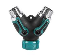 Eujgoov Conector de Manguera de Jardín en Forma de Y, Aleación de Zinc Y Material TPR, Divisor de Manguera Doble para Riego Eficiente de Jardines Uso en Balcones Jardines
