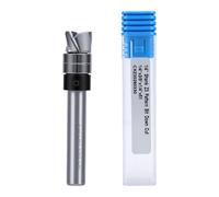 Eujgoov Fresa de Fresado de Corte Al Ras Espiral 1/4in, 3/8in de Diámetro de Corte 3 Flautas con Cojinete Guía para Madera Contrachapada Maciza