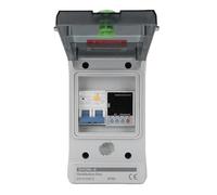 Eujgoov Interruptor WiFi Contador Inteligente de Energía 63A, Control por APP con Voz y Temporizador, Protección contra Sobretensión y Subtensión para Hogar Autocaravana