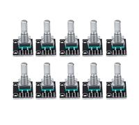 Eujgoov Kit de Codificador Rotatorio Resina y Metal Módulo Contador de | Kit de Codificador rotatorio, módulo contador de pulso KY040 de resina y Metal, 10 Uds., 20 pulsos por rotación, 360 grados