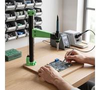 Eujgoov Máquina de Inserción de Insertos Térmicos con Guía Lineal, Corredera de 140 Mm de de Trabajo y Soporte Ajustable para Producción de Lotes Pequeños