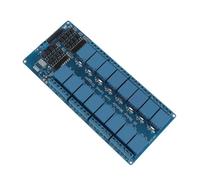 Eujgoov Módulo de relé de 16 Canales 5 V con Protección por Optoacoplador | Alimentación de 5 V 200 MA, Carga de 250 V CA 10 A, Optoacoplador Aislado, Disparador de Nivel bajo, Placa PCB de 180 X 90