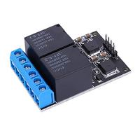 Eujgoov Placa de Activación Autobloqueante Biestable de 2 Canales, Botón | Módulo de relé CC 6 A 24 V, Disparo por Pulso de Nivel bajo, Interruptor de Autobloqueo Duradero para Control MCU, CA 250 V