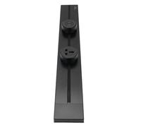 Eujgoov Regleta de Alimentación para Montaje en Pared, Aleación de Aluminio, Riel Extraíble de 8000W, Ideal para Uso Doméstico y de Oficina (2 Tomas Universales 13A 3250W + 1 Conector USB)