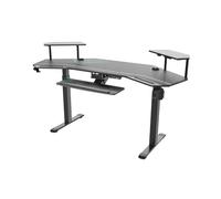 EUREKA ERGONOMIC Altura Ajustable Mesa Gaming con Bandeja para Teclado, Escritorio Grande de 182,7 x 76 cm, con estantes LED Convertibles, Motor Dual eléctrico, diseño de Ranura