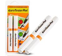 EURO TESTER PEN XL - Detector Billetes Falsos Profesional, Rotulador Billetes Falsos para Euro Dolar Libras y principales monedas internacionales, Original Made in Italy (2 Unidades)