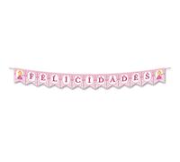 EuroFiestas Guirnalda Nombre Felicidades Rosa
