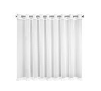 Eurofirany 429566, Tiras cortinas, Color blanco, Sólido, Poliéster, Argolla, 70 g/m²