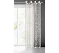 Eurofirany Amanda Cortina con Ojales - 1 Pz, Cortina de Ventana, Cortina Transparente, Cortina de Visillo para Salón Dormitorio Habitación de Niños Comedor, 140x250 cm, Crema