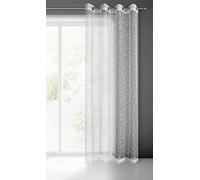 Eurofirany Amanda Cortina con Ojales - 1 Pz, Cortina de Ventana, Cortina Transparente, Cortina de Visillo para Salón Dormitorio Habitación de Niños Comedor, 140x250 cm, Blanco