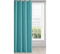 Eurofirany - Cortina con Ojales, túnel, Monocolor, para salón, Dormitorio, Elegante, Moderna, 1 Unidad, Turquesa/Azul Marino., 135X250cm