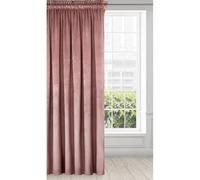 Eurofirany Cortina de Terciopelo con Cinta Fruncidora - 1 Panel, Tratamiento de Ventana Opaca, Cortinas para Dormitorio, Cocina, Sala de Estar, Súper Suave, 140x270 cm, Rosa Oscuro