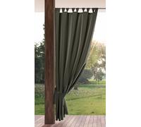Eurofirany Garden Cortinas Exterior con Trabillas - 1 pz. Cortina de Exterior Impermeable, Resistentes al Viento, Cortina para Jardín, Patio, Balcón, Terazza, 155x220 cm, Grafito