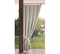 Eurofirany Garden Outdoor Cortina con Trabillas de, 1 Unidad, Opaca e Impermeable, protección UV, para balcón, terraza, pérgola, cenador, Altura 220 x Ancho 155 cm, Beige Jaspeado