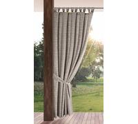 Eurofirany Garden Outdoor Cortina con Trabillas de, 1 Unidad, Opaca e Impermeable, protección UV, para balcón, terraza, pérgola, cenador, 240 x 155 cm, marrón Jaspeado