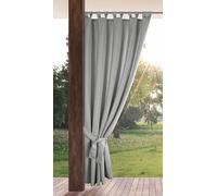 Eurofirany Garden Outdoor Cortina con Trabillas de, 1 Unidad, Opaca e Impermeable, protección UV, para balcón, terraza, pérgola, cenador, Altura 220 x Ancho 155 cm, Gris Jaspeado