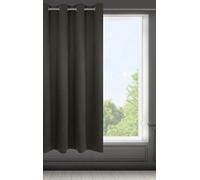 Eurofirany Logan Cortina Opaca - 1 Unidad, Ojales, Bloquea la Luz, Oscurece la Habitación, Dormitorio, Sala de Estar, 140x175 cm, Gris Graphito