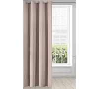 Eurofirany Logan Cortina Opaca Extralarga - 1 Unidad, Ojales, Bloquea la Luz, Oscurece la Habitación, Dormitorio, Sala de Estar, 135x250 cm, Altrosa