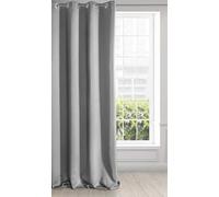 Eurofirany Logan Cortina Opaca Extralarga - 1 Unidad, Ojales, Bloquea la Luz, Oscurece la Habitación, Dormitorio, Sala de Estar, 140x270 cm, Gris