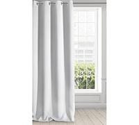 Eurofirany Logan Cortina Opaca Extralarga - 1 Unidad, Ojales, Bloquea la Luz, Oscurece la Habitación, Dormitorio, Sala de Estar, 135x250 cm, Blanco