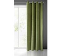 Eurofirany Pierre Cortina de Terciopelo con Ojales - 1 Pz. Cortina Termicas Aislantes Visillo de Ventana Opaca para Dormitorio Salón Privacidad, 215 g/m², 140x250 cm, Oliva Oscuro