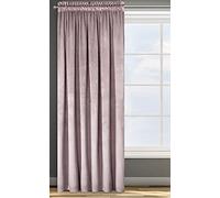 Eurofirany Rosa Cortina Opaca Terciopelo con Cinta de Cortina - 1 Unidad, Panel, Suave, Drapeado, Clásico, Elegante, Salón, Dormitorio, 200 g/m², 135x300 cm, Altrosa