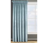 Eurofirany Rosa Cortina Opaca Terciopelo con Cinta de Cortina - 1 Unidad, Panel, Suave, Drapeado, Clásico, Elegante, Salón, Dormitorio, 200 g/m², 140x270 cm, Azul Marino