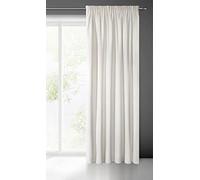Eurofirany Villa Cortina Opaca Terciopelo con Cinta de Cortina - 1 Unidad, Panel, Suave, Clásico, Elegante, Salón, Dormitorio, Gruesa 290 g/m², 140x270 cm, Cremoso