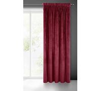 Eurofirany Villa Cortina Opaca Terciopelo con Cinta de Cortina - 1 Unidad, Panel, Suave, Clásico, Elegante, Salón, Dormitorio, Gruesa 290 g/m², 140x270 cm, Burdeos